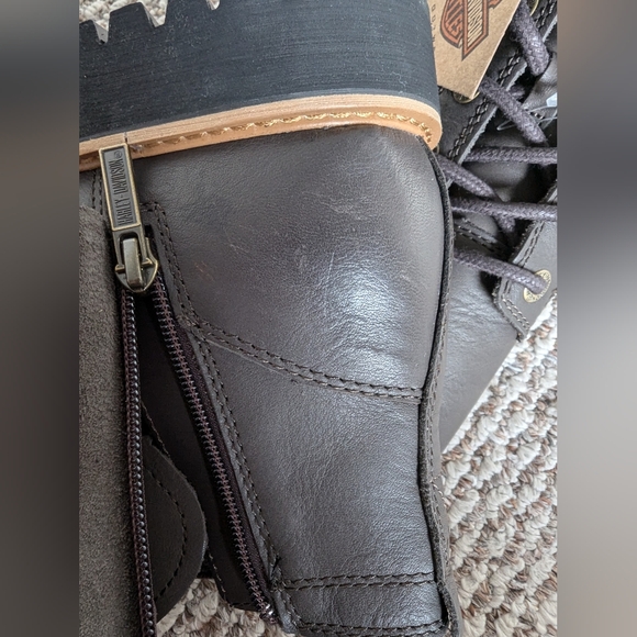 Harley-Davidson Gardner  Brown Leather Motorcycle Boots D96257 Men's Size 12. - Picture 9 of 10